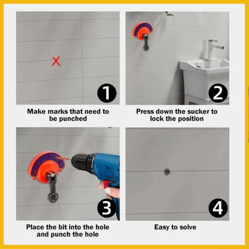 Glass Tile Hole Opener Drill Positioner
