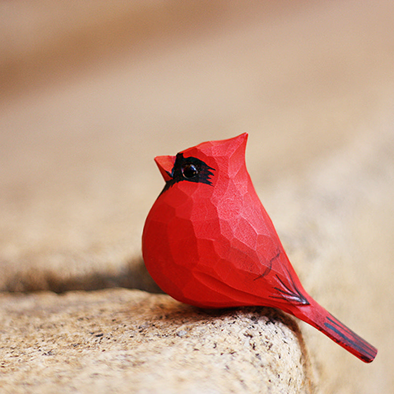 Cardinal Hand Wood Carving