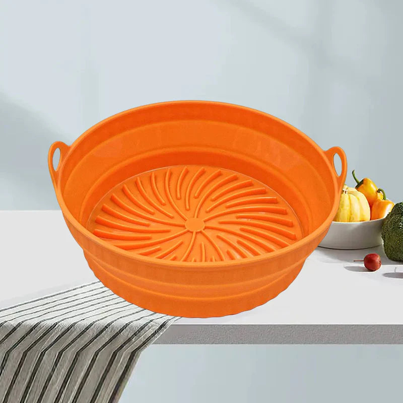 Air fryer grill pan made of silicone