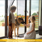 Magnetic fly screen door with full frame Velcro closure