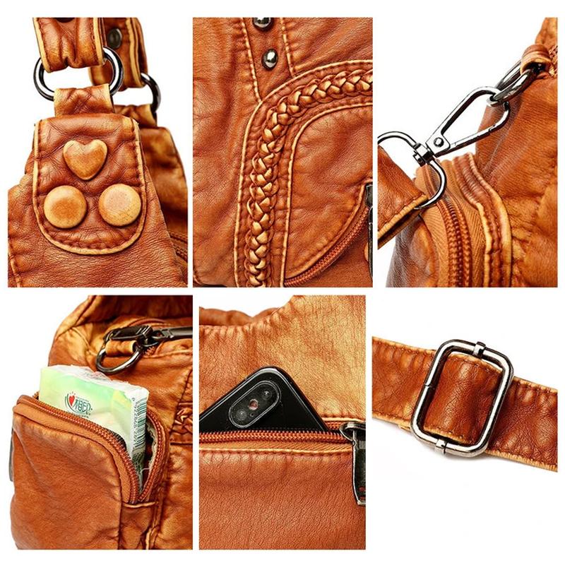 Handbag made of soft leather