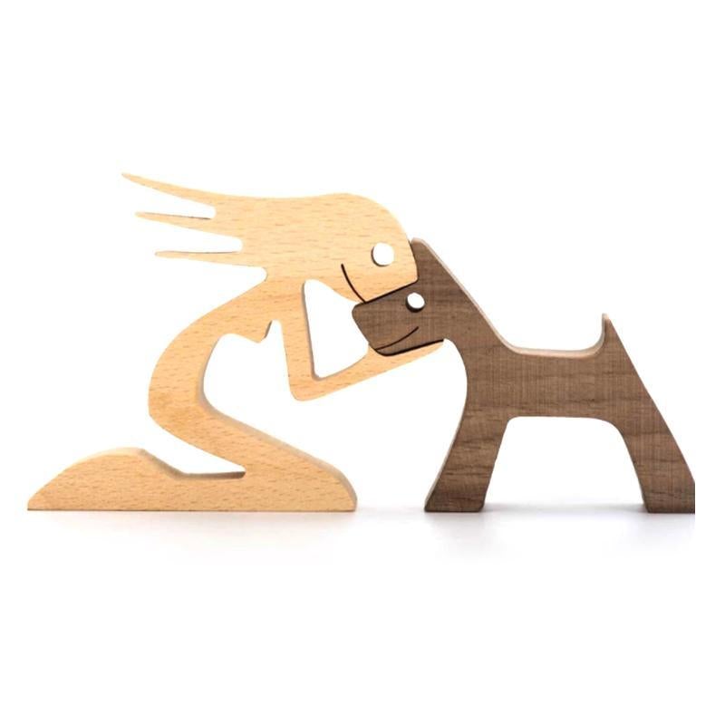 Animal Lover Wooden Sculpture Table Decoration