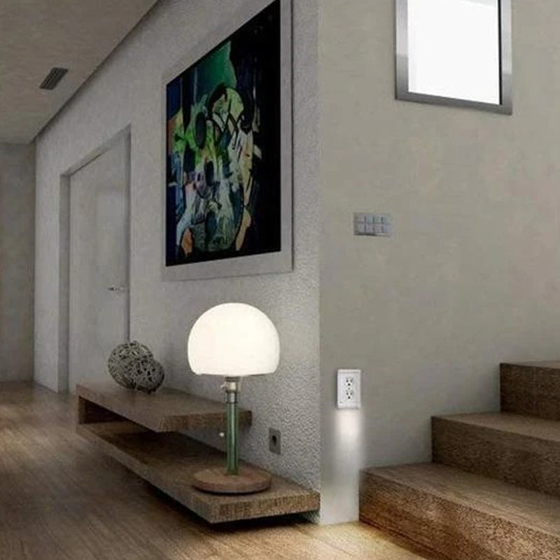 Outlet wall plate with LED night lights