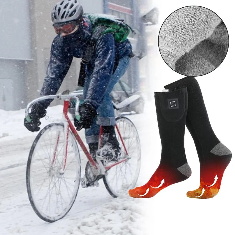 Heated socks with adjustable temperature