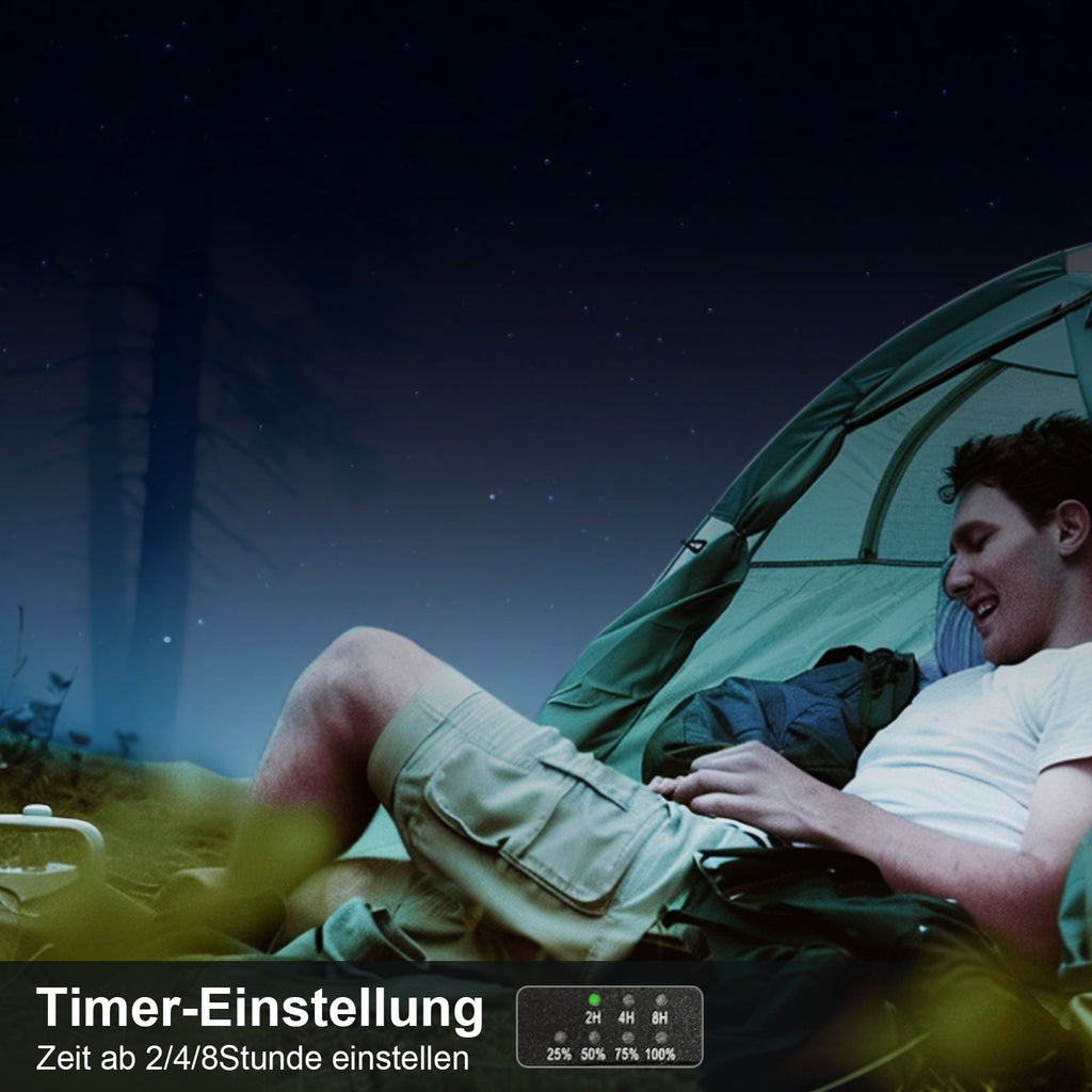 Portable Solar Camping Fan LED Light