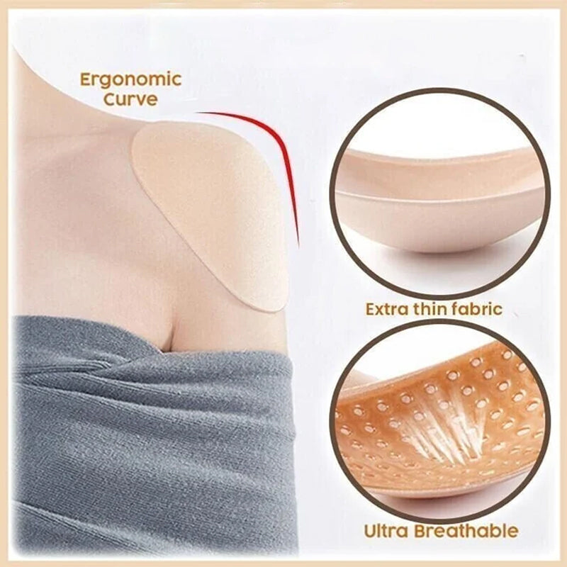 NATURALLY SOFT NON-SLIP SHOULDER PADS