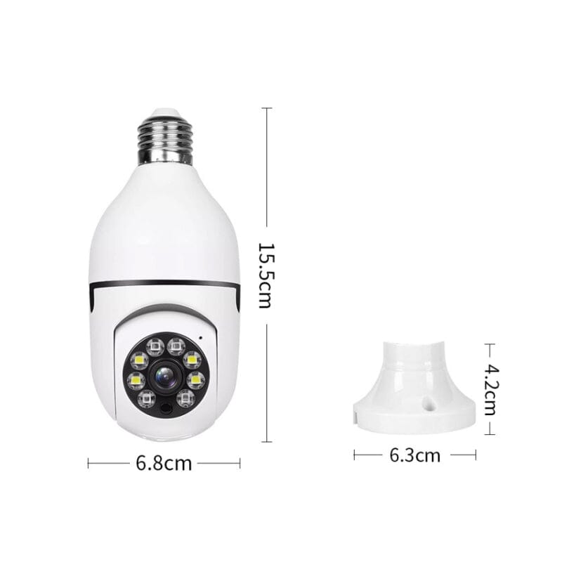 Wireless security camera without cables with light bulb
