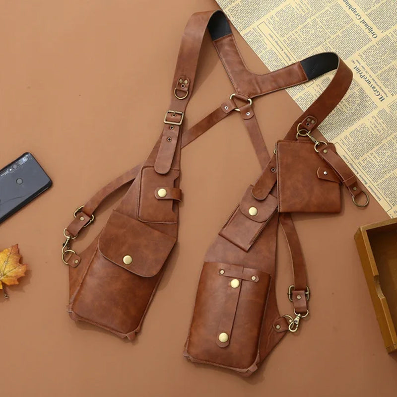 Medieval Steampunk Retro Shoulder Bag with Shoulder Strap