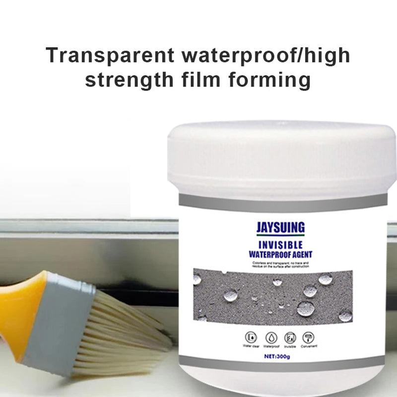 Transparent waterproof coating agent