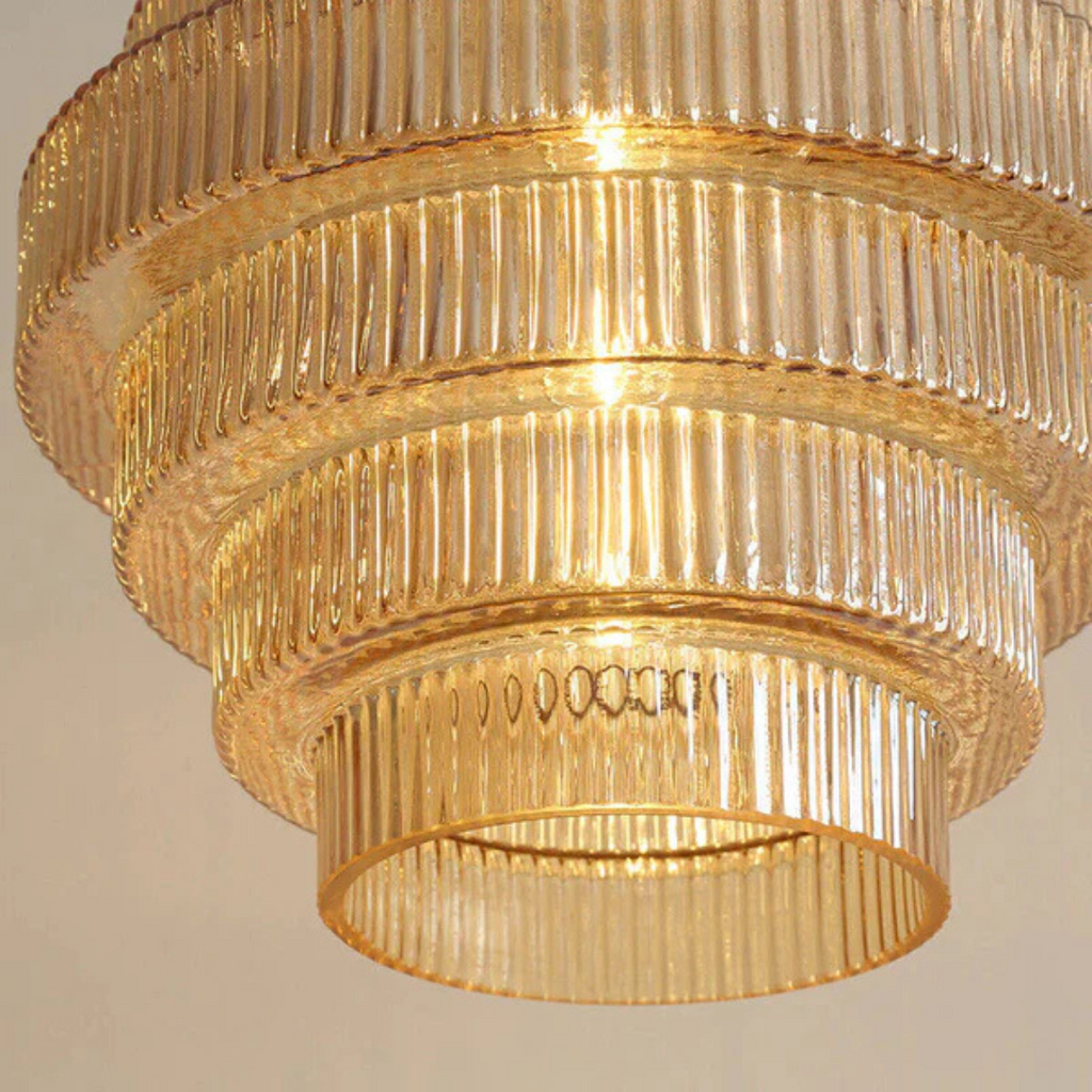 Retro Glass and Brass Pendant Lamp for Living Room or Dining Table