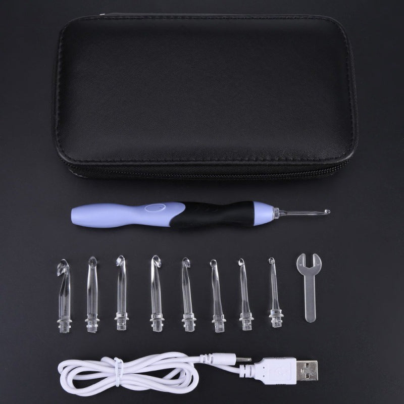 9-in-1 LED illuminated crochet system