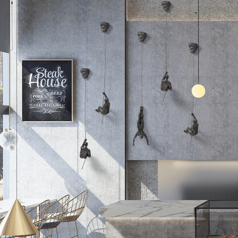 Climbing Man Wall Art Set of 3