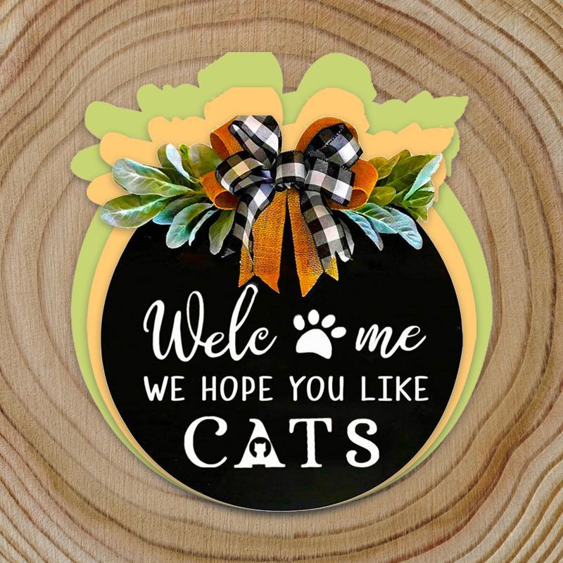 Wood Welcome Sign with Animals