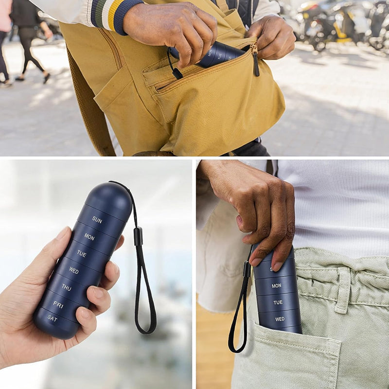 7-Day Portable Pill Organizer for Travel