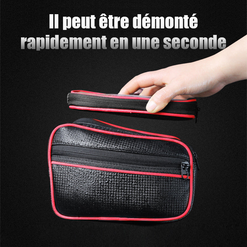 Mountain bike bag with waterproof touchscreen