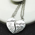 Mother and Daughter Heart Necklace