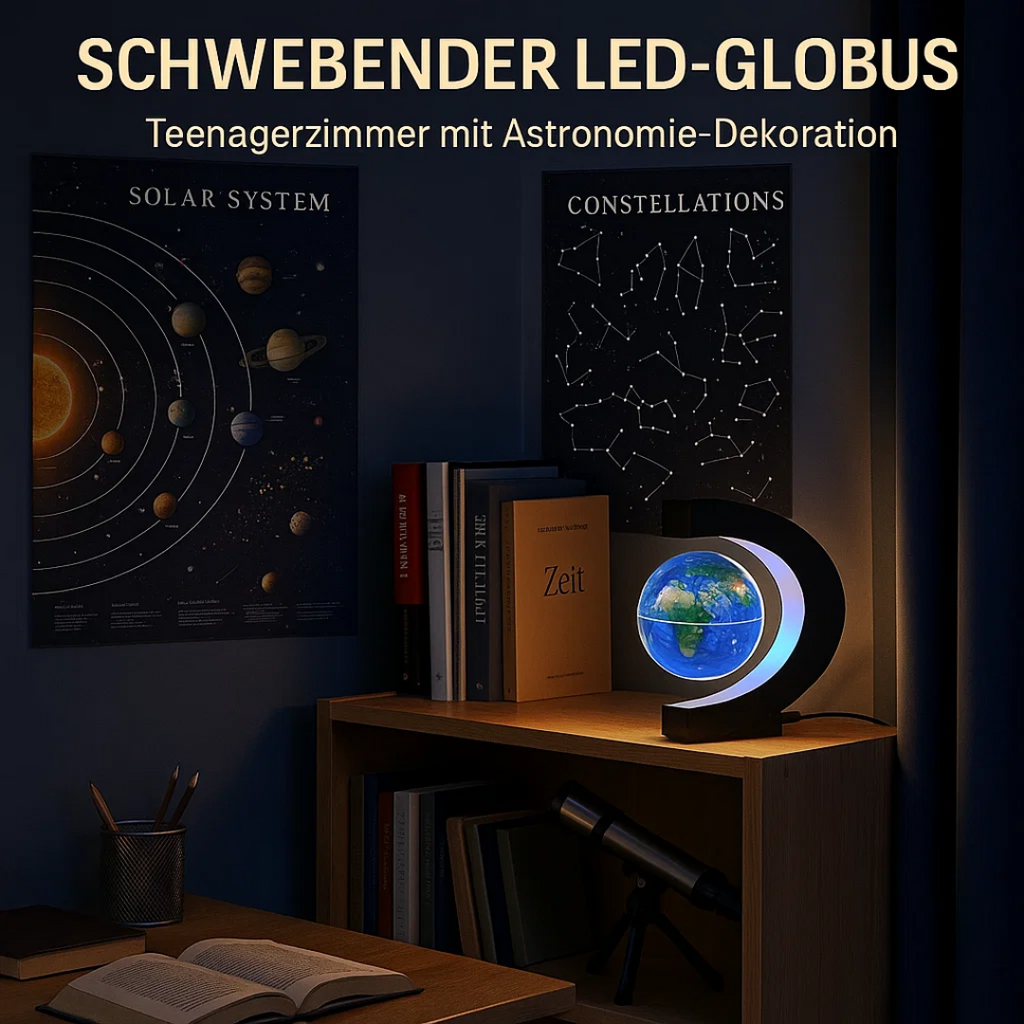 AstroGlobe LED World Globe – Floating Globe Lamp with Magnetic Suspension