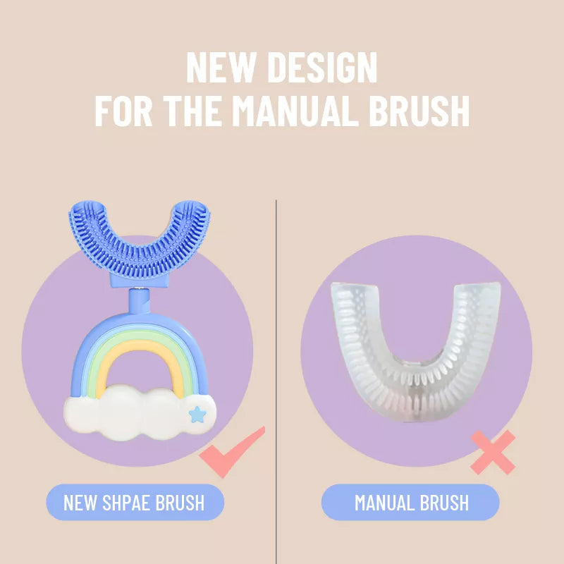 Children's Rainbow U-shaped Toothbrush