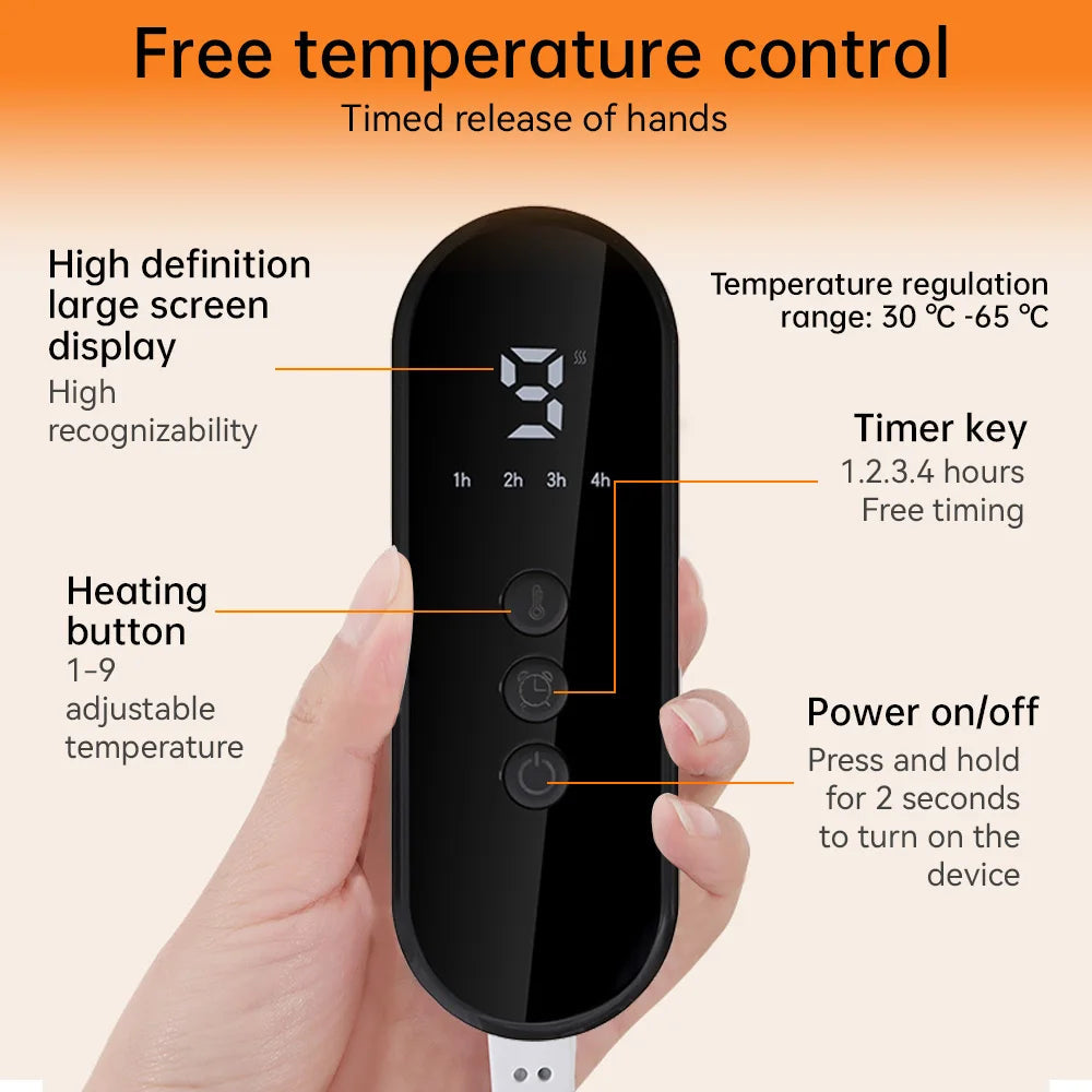 Soft Plush Electric Foot Warmer with Adjustable Temperature