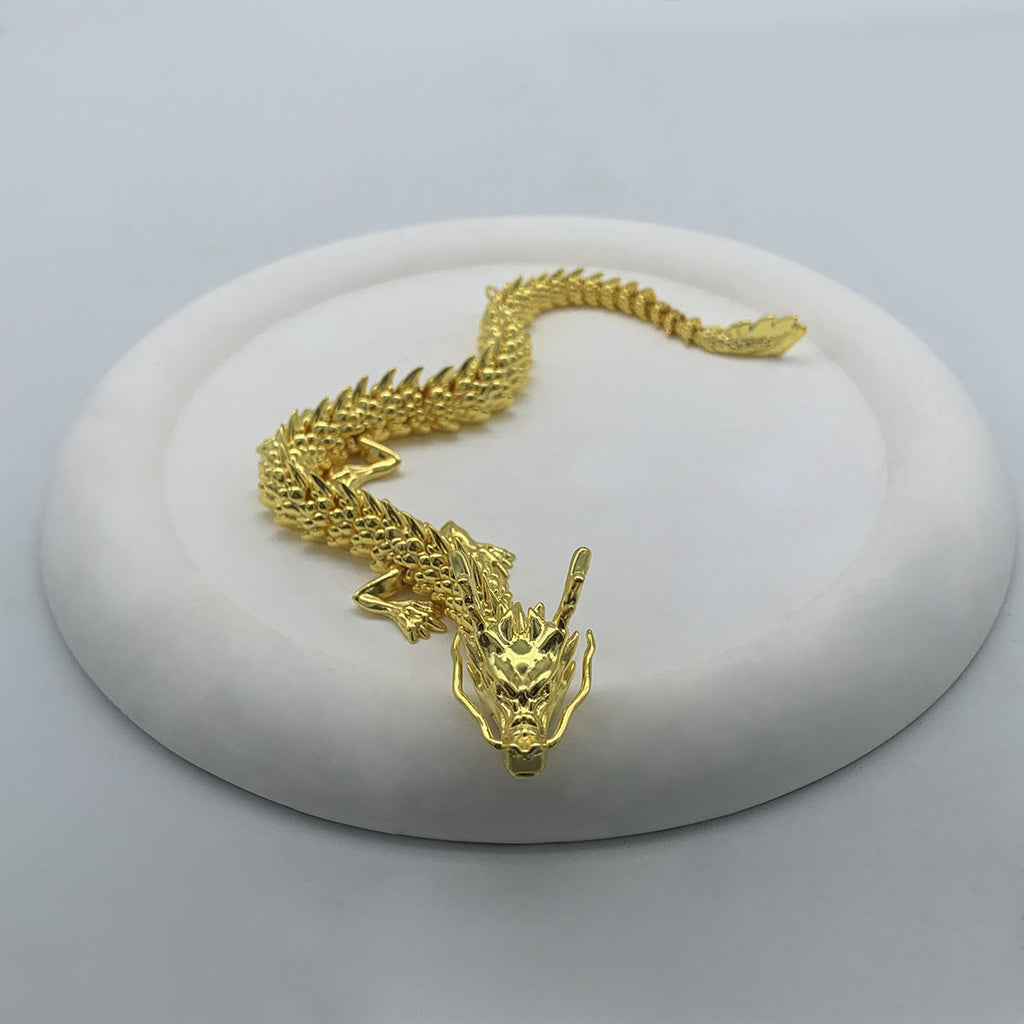 Gold Dragon with movable joints