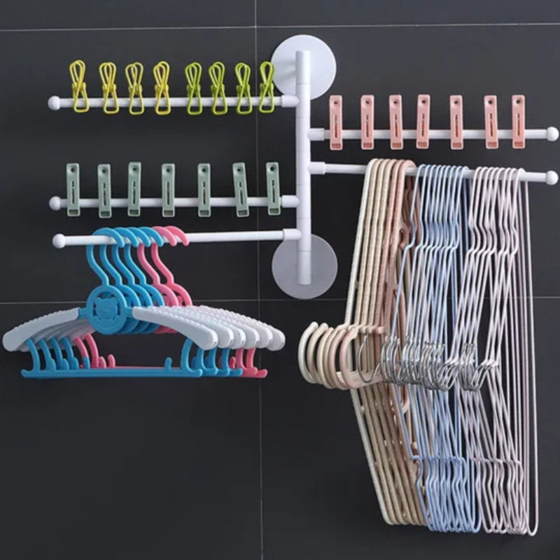 Collapsible, rotating wall mount and towel holder