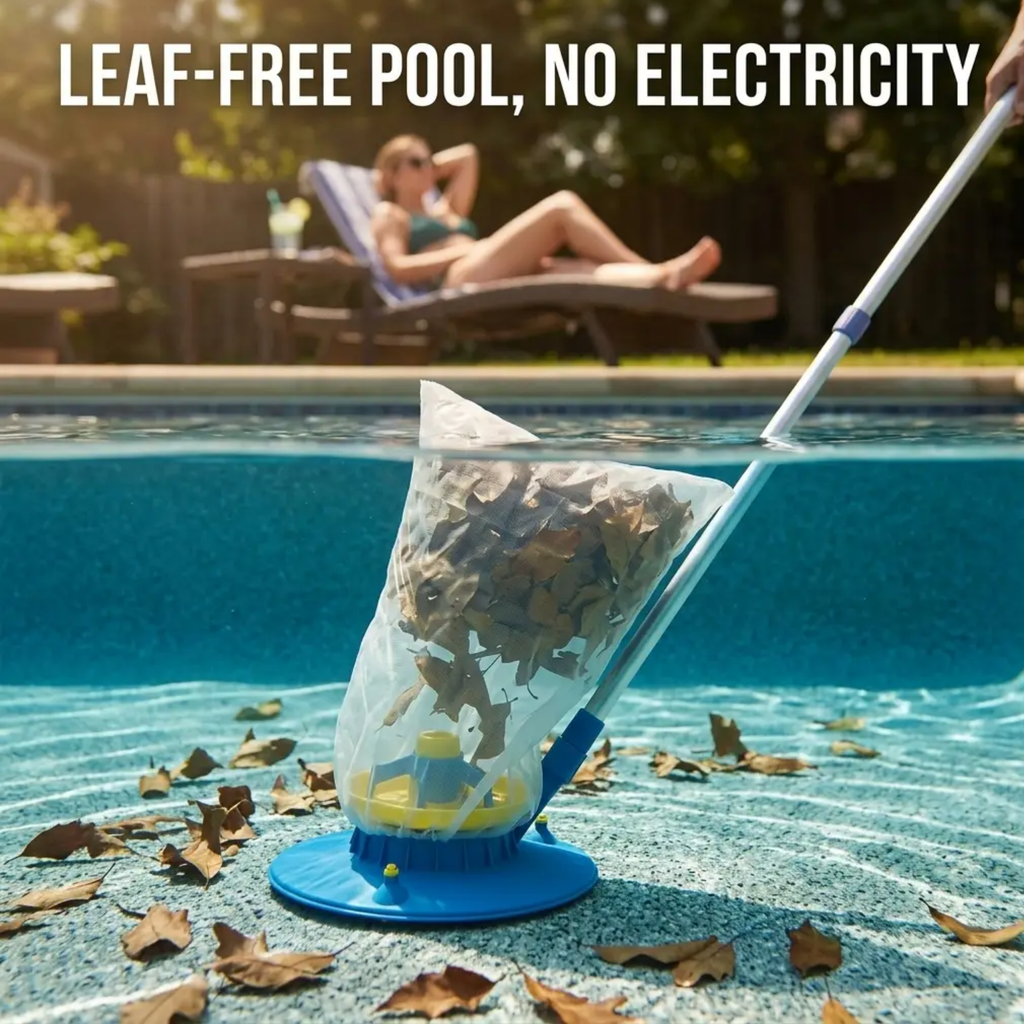 Large Pool Leaf Vacuum | Powerful Suction, Easy Maneuverability & Ideal for Inground and Above Ground Swimming Pools