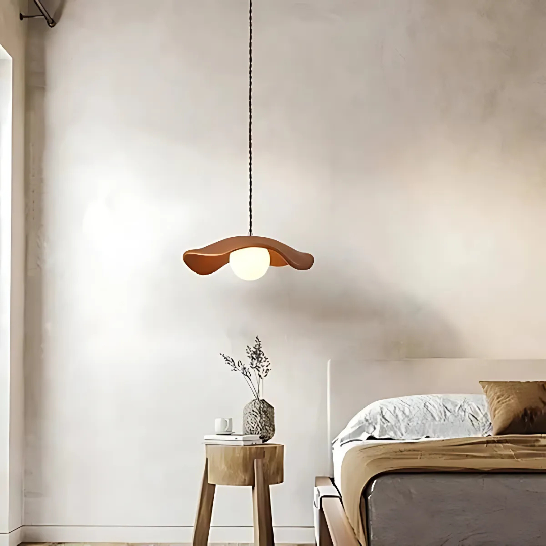 Wabi-Sabi Metal Pendant Lamp with Warm G9 LED Light