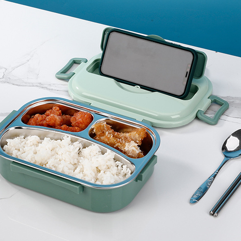 Inner compartment lunch box made of stainless steel