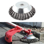 Weed brush for garden cleaner