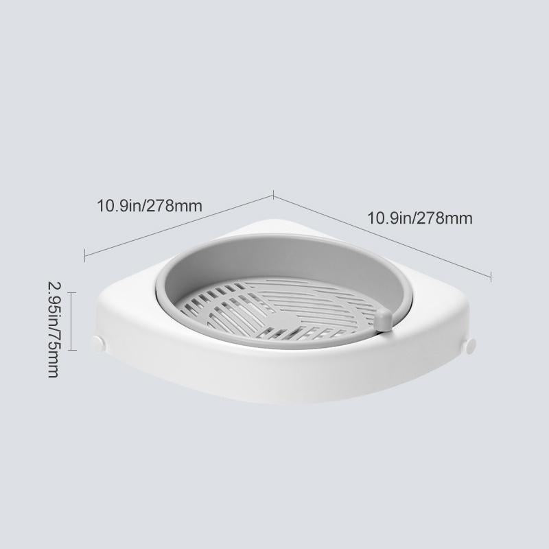Bathroom Corner Rotating Shelf
