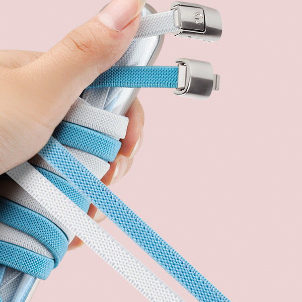 Magnetic lazy shoelaces metal buckle