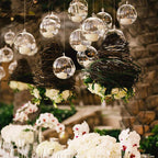 Hanging Glass Herb Pots