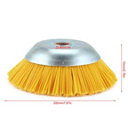 Nylon weed brush for lawn mower