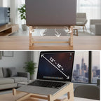 Ergonomic Neck Support – Ventilated Natural Wood – Prevents Overheating – Ideal for Home & Office Use