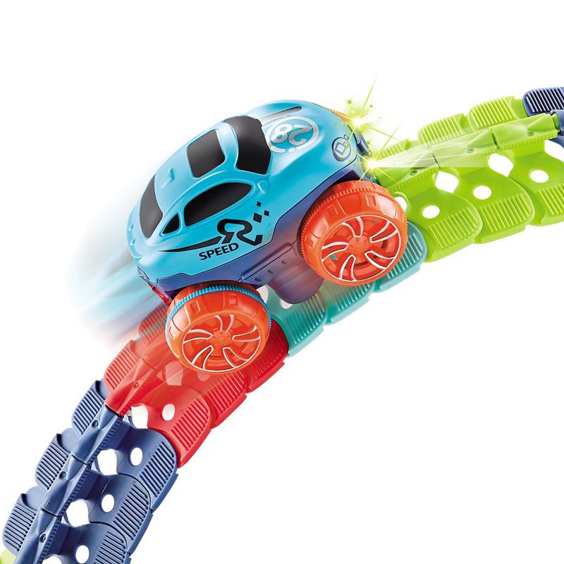 High-speed electric car with lights