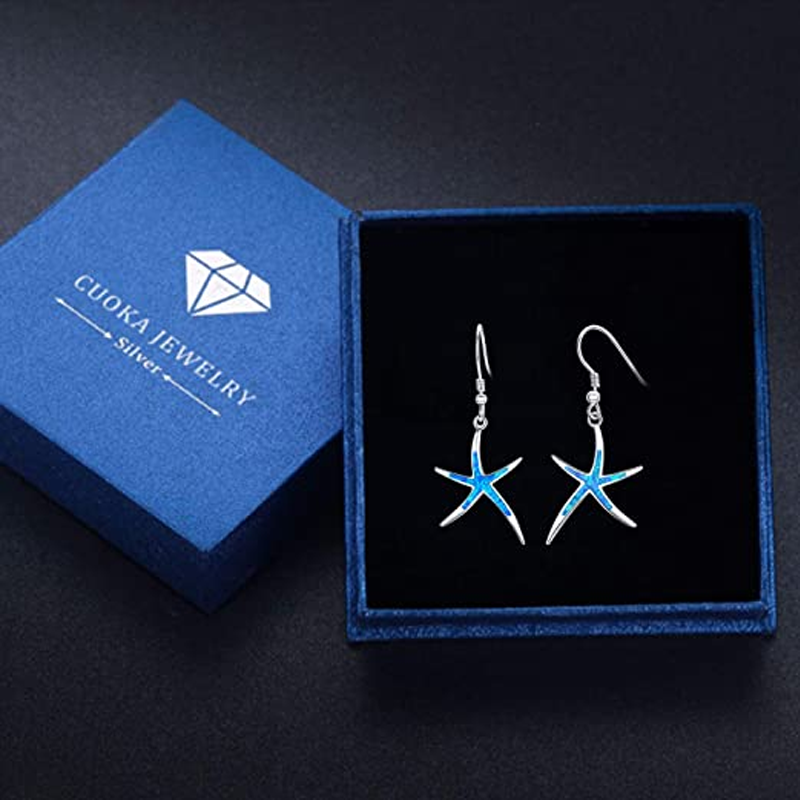Starfish Earrings with Rings