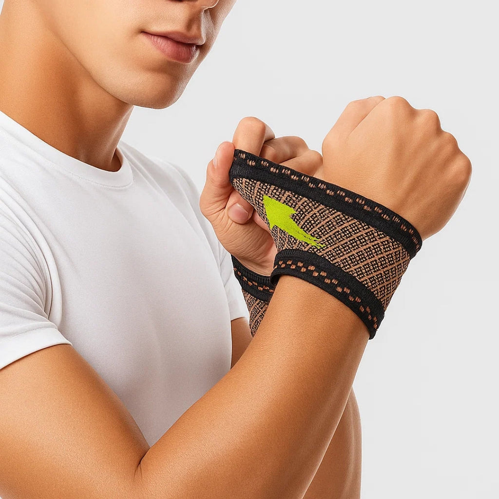 Copper‑Infused Compression for Wrist Pain Relief – Breathable Low‑Profile Sleeve for Everyday & Sports
