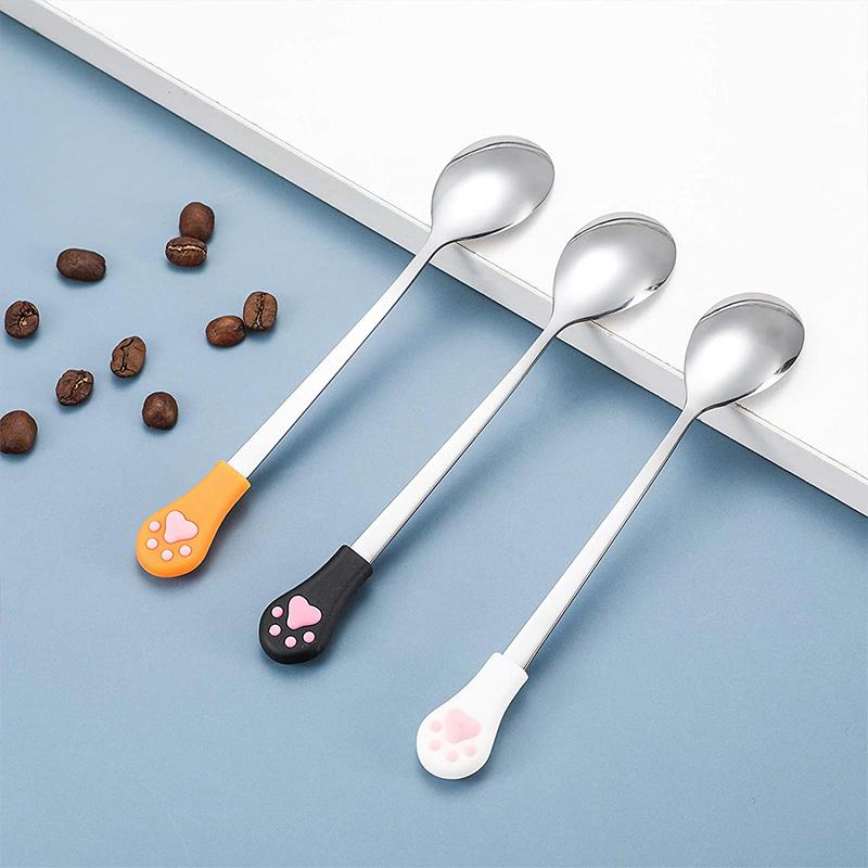 Stainless Steel Spoon for Food with Cat Claws