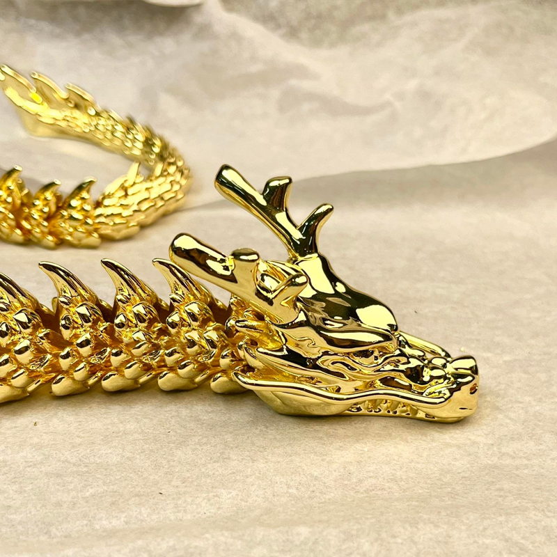 Golden Dragon with movable joints