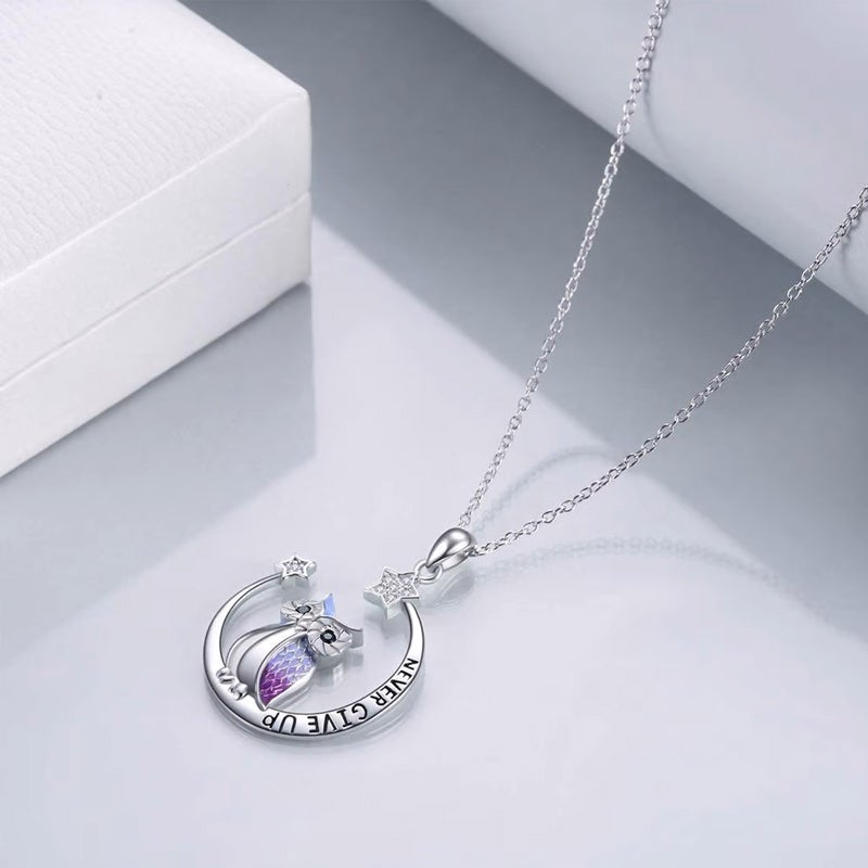 Never Give Up Inspirational Necklace