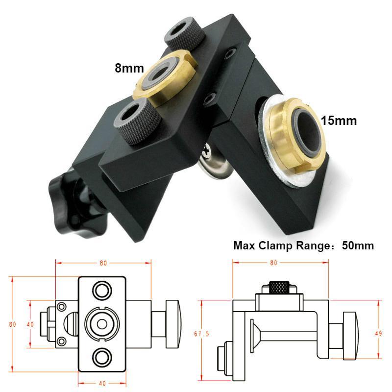 3 in 1 adjustable woodworking drill locator punch tools