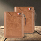 Men's multifunctional RFID-blocking, waterproof and durable PU leather wallet for men