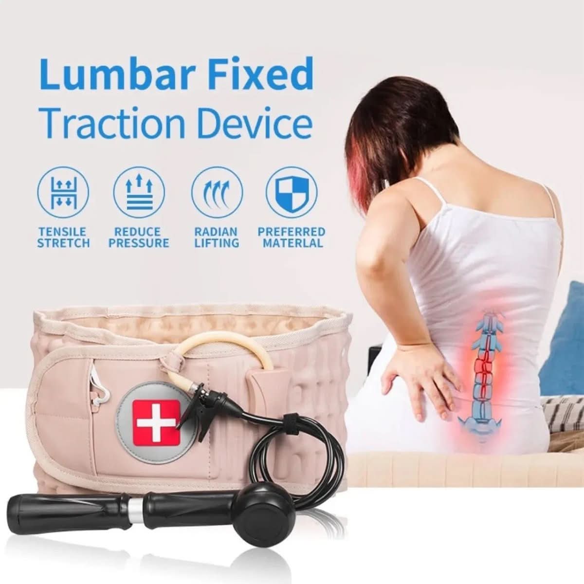 spinal decompression aid for pain-free posture
