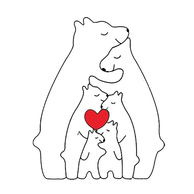CozyBears Wooden Family Puzzle