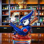 Toronto Blue Jays Baseball Whiskey Bottle - A Tribute to The Spirit of Championship Glory