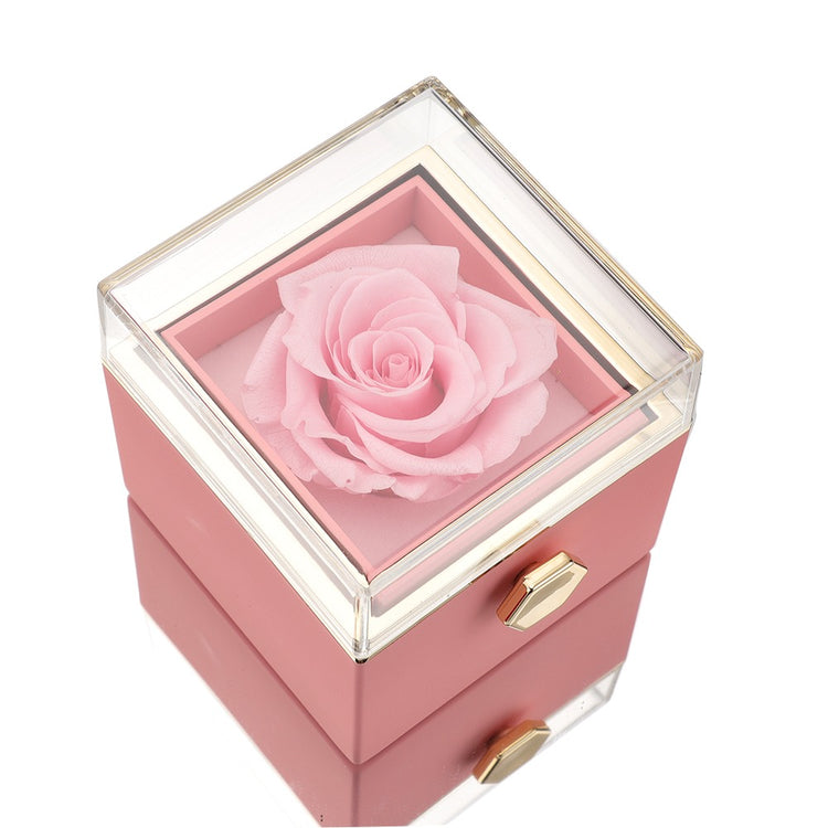 [Ideal Gift] Eternal Rose Box - With engraved necklace & artificial rose