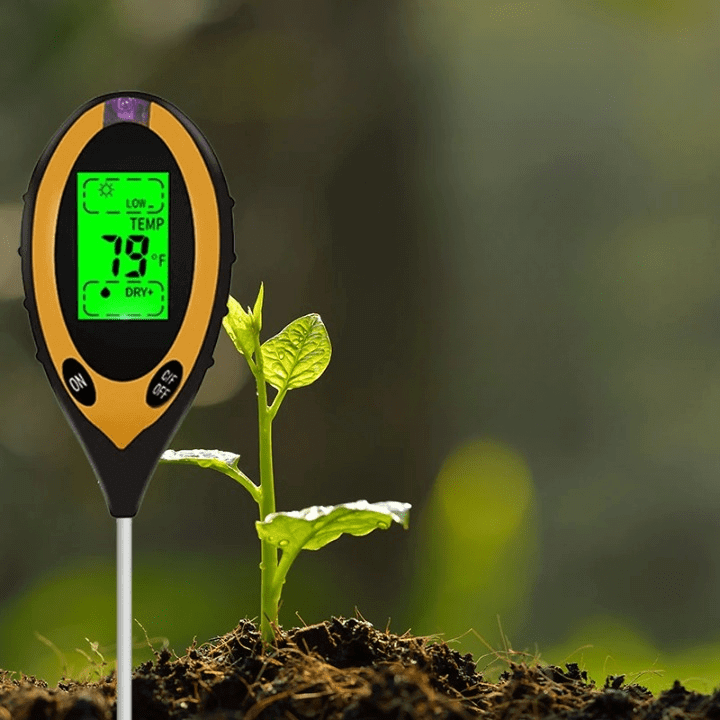4-in-1 Soil Analyzer: pH, Moisture, Temperature, Light