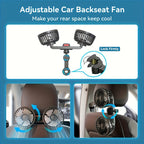 Double Fan AirTrek Duo | 360° rotatable | Ultra-quiet & Compact | USB Car Fan with 5 Blades