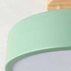 Modern Wood LED Ceiling Light with Dimmable Function