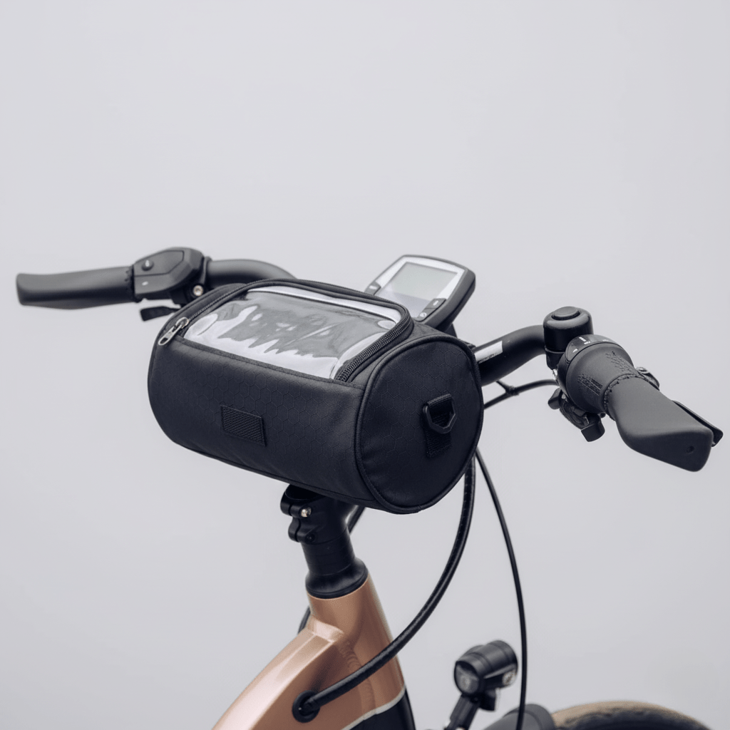 Waterproof Bicycle Handlebar Bag with Touchscreen Access